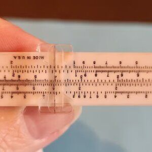 VINTAGE SLIDE RULER MEN'S TIE BAR CLASP CLIP JEWELRY